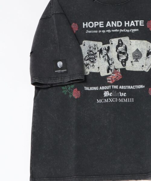 STYLISE（スタイライズ）の「【TALKING ABOUT THE ABSTRACTION】HOPE&HATE TEE / ブラック [26SS-T-019]（Tシャツ/カットソー・メンズ・ブラック・M/L）」の2枚目の写真