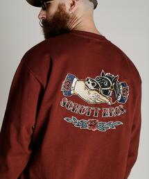 Schott（ショット）の「Schott/ショット/CREW SWEAT SHAKE HAND HORSE/クルースウェット シェイクハンドホース（スウェット）」
