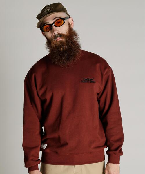 Schott(ショット)の「Schott/ショット/CREW SWEAT SHAKE HAND HORSE/クルースウェット シェイクハンドホース(スウェット・メンズ・グレー/ブラック/ブラウン・M/L/XL/2XL)」の21枚目の写真