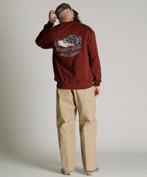 Schott(ショット)の「Schott/ショット/CREW SWEAT SHAKE HAND HORSE/クルースウェット シェイクハンドホース(スウェット・メンズ・グレー/ブラック/ブラウン・M/L/XL/2XL)」の22枚目の写真
