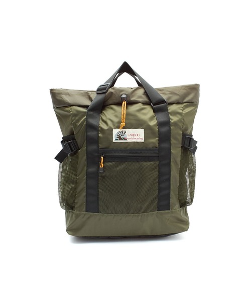 Caribou(カリブー)の「(CARIBOU Mountaineering)LIGHT WEIGHT PACK TOTE(バックパック/リュック・レディース・ブラック/オリーブ・ONE SIZE)」の6枚目の写真