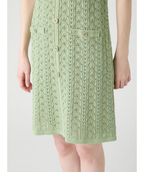 CELFORD(セルフォード)の「【洗える】トリム透かし柄ミニワンピース(ワンピース・レディース・オフホワイト/その他・36/38)」の9枚目の写真