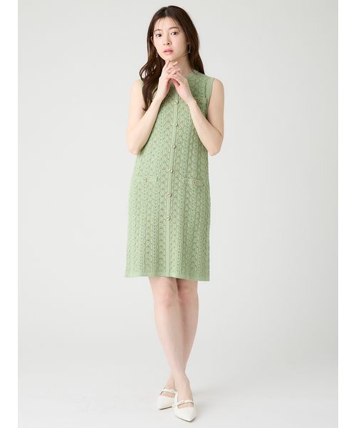 CELFORD(セルフォード)の「【洗える】トリム透かし柄ミニワンピース(ワンピース・レディース・オフホワイト/その他・36/38)」の8枚目の写真
