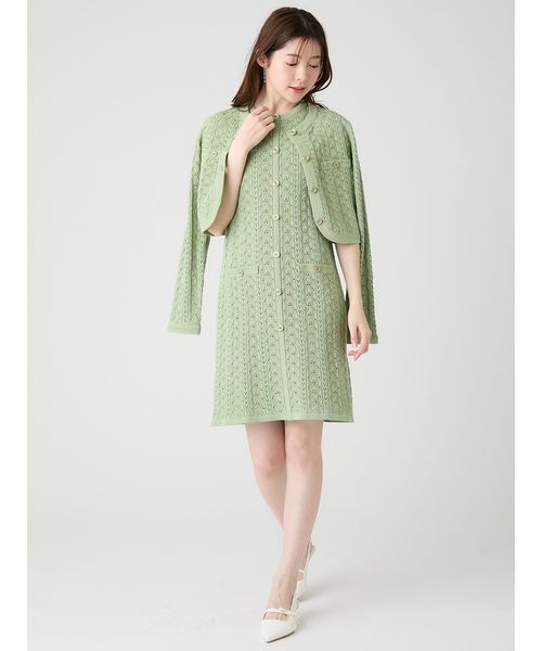 CELFORD(セルフォード)の「【洗える】トリム透かし柄ミニワンピース(ワンピース・レディース・オフホワイト/その他・36/38)」の6枚目の写真