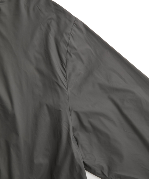 セール】【AMOMENTO/アモーメント】GLOSSY NYLON HALF ZIP UP JUMPER