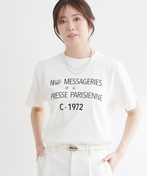 Reflect(リフレクト)の「【REGENCY WORKS/Reflect別注カラーあり】ロゴTシャツ(Tシャツ/カットソー・レディース・オフホワイト/ダークグレー・00)」の1枚目の写真