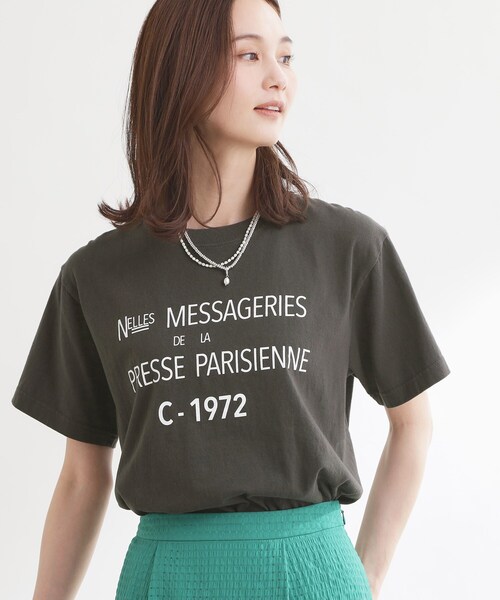 Reflect(リフレクト)の「【REGENCY WORKS/Reflect別注カラーあり】ロゴTシャツ(Tシャツ/カットソー・レディース・オフホワイト/ダークグレー・00)」の2枚目の写真