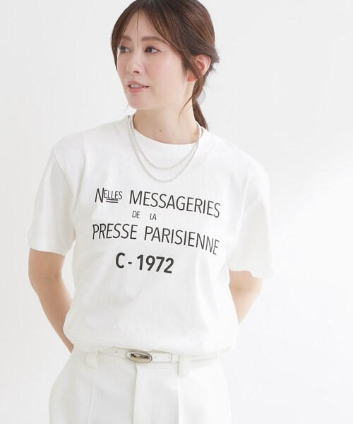 Reflect(リフレクト)の「【REGENCY WORKS/Reflect別注カラーあり】ロゴTシャツ(Tシャツ/カットソー・レディース・オフホワイト/ダークグレー・00)」の5枚目の写真
