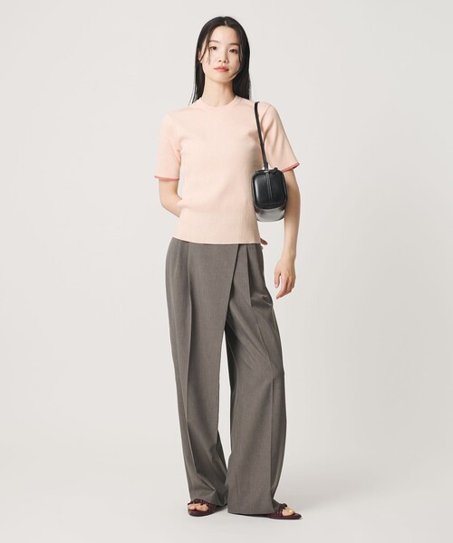 BEAUTY&YOUTH UNITED ARROWS（ビューティーアンドユースユナイテッドアローズ）の「リブライン ショートスリーブ ニット ...