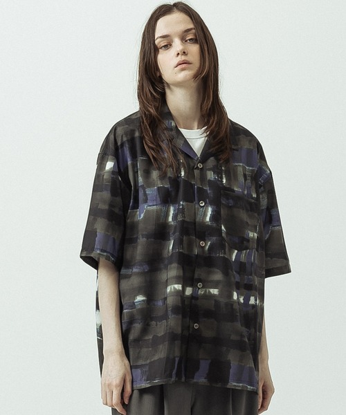 SLICK(スリック)の「【SLICK/スリック】Abstract Printed Open Collar Shirt/アブストラクトプリントオープンカラーシャツ(シャツ/ブラウス・メンズ・ブラウン/ベージュ・3/2/1)」の14枚目の写真