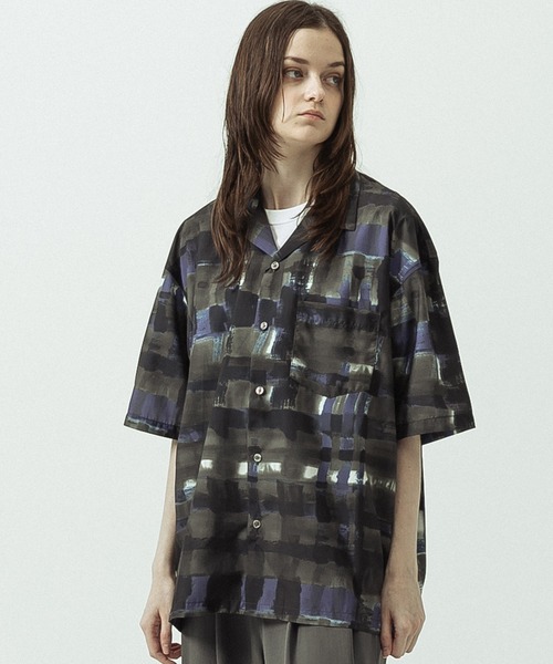 SLICK(スリック)の「【SLICK/スリック】Abstract Printed Open Collar Shirt/アブストラクトプリントオープンカラーシャツ(シャツ/ブラウス・メンズ・ブラウン/ベージュ・3/2/1)」の15枚目の写真