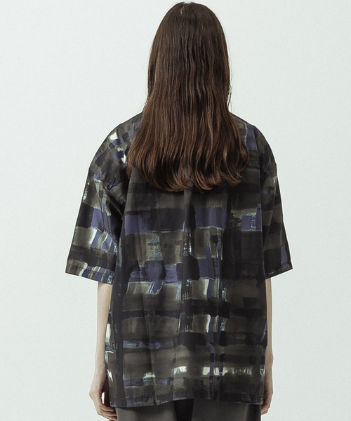 SLICK(スリック)の「【SLICK/スリック】Abstract Printed Open Collar Shirt/アブストラクトプリントオープンカラーシャツ(シャツ/ブラウス・メンズ・ブラウン/ベージュ・3/2/1)」の21枚目の写真