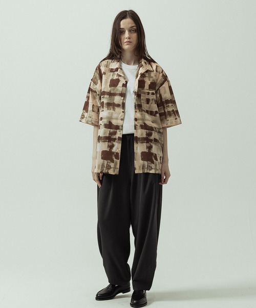 SLICK(スリック)の「【SLICK/スリック】Abstract Printed Open Collar Shirt/アブストラクトプリントオープンカラーシャツ(シャツ/ブラウス・メンズ・ブラウン/ベージュ・3/2/1)」の11枚目の写真