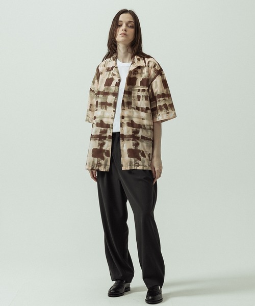 SLICK(スリック)の「【SLICK/スリック】Abstract Printed Open Collar Shirt/アブストラクトプリントオープンカラーシャツ(シャツ/ブラウス・メンズ・ブラウン/ベージュ・3/2/1)」の12枚目の写真