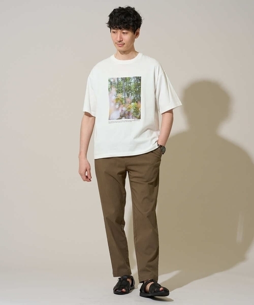 a.v.v(アーヴェヴェ)の「【コラボ/接触冷感】フォトグラファーコラボワイドシルエットカットソー(Tシャツ/カットソー・メンズ・ホワイト/チャコールグレー・48/46)」の14枚目の写真