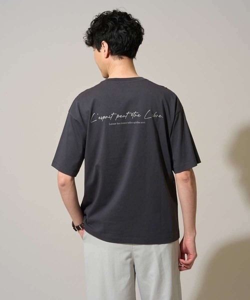 a.v.v(アーヴェヴェ)の「【コラボ/接触冷感】フォトグラファーコラボワイドシルエットカットソー(Tシャツ/カットソー・メンズ・ホワイト/チャコールグレー・48/46)」の19枚目の写真