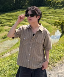 ADAMASTE | Western Stripe Lose Shirt - ウエスタンストライプルーズシャツ(シャツ/ブラウス)