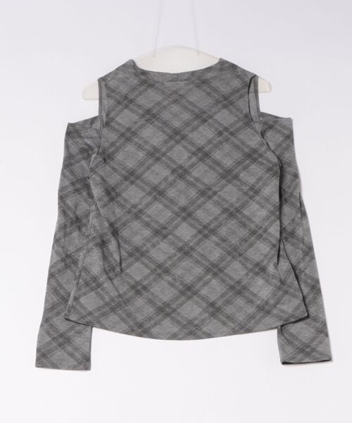 Chiina(チーナ)の「Chiina / 肩あきドレープネックカットソー(Tシャツ/カットソー・レディース・グレー/ホワイト/ブルー・FREE)」の13枚目の写真