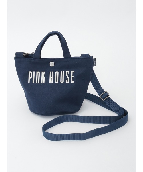 PINK HOUSE(ピンクハウス)の「ショルダー付きロゴプリントミニトート(ショルダーバッグ・レディース・レッド/ネイビー/ブラック/カーキ・フリー)」の4枚目の写真