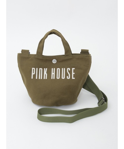PINK HOUSE(ピンクハウス)の「ショルダー付きロゴプリントミニトート(ショルダーバッグ・レディース・レッド/ネイビー/ブラック/カーキ・フリー)」の3枚目の写真