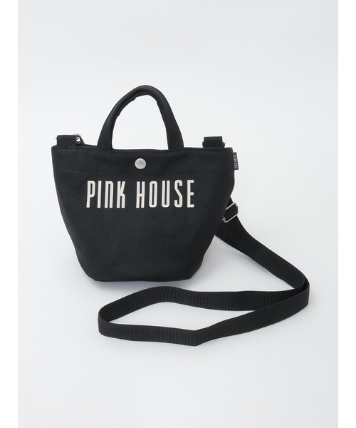 PINK HOUSE(ピンクハウス)の「ショルダー付きロゴプリントミニトート(ショルダーバッグ・レディース・レッド/ネイビー/ブラック/カーキ・フリー)」の2枚目の写真