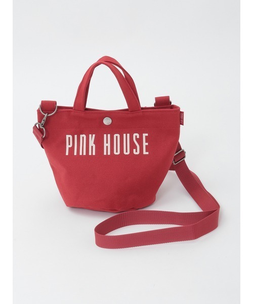 PINK HOUSE(ピンクハウス)の「ショルダー付きロゴプリントミニトート(ショルダーバッグ・レディース・レッド/ネイビー/ブラック/カーキ・フリー)」の5枚目の写真
