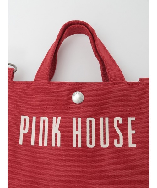 PINK HOUSE(ピンクハウス)の「ショルダー付きロゴプリントミニトート(ショルダーバッグ・レディース・レッド/ネイビー/ブラック/カーキ・フリー)」の9枚目の写真