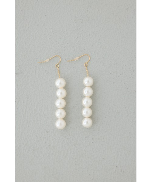 AZUL by moussy(アズールバイマウジー)の「パール/メタルボールピアス(ピアス(両耳用)・レディース・シルバー/ホワイト・FREE)」の9枚目の写真