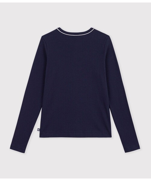 PETIT BATEAU（プチバトー）の「2×2リブ編みカーディガン（カーディガン/ボレロ・レディース・レッド/ネイビー・X-SMALL/SMALL/MEDIUM/LARGE）」の6枚目の写真