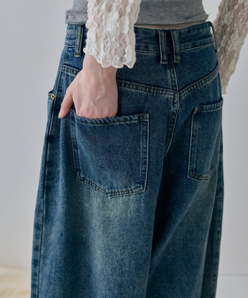 flaeu(フラユ)の「Barrel Curve Denim(デニムパンツ・レディース・ブルー・MEDIUM/SMALL)」の9枚目の写真