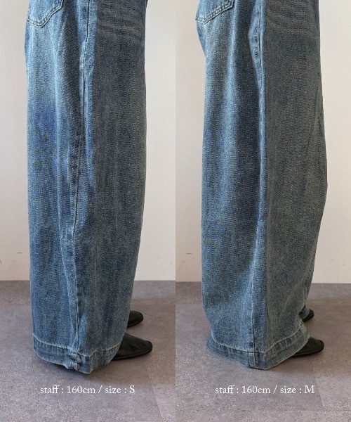 flaeu(フラユ)の「Barrel Curve Denim(デニムパンツ・レディース・ブルー・MEDIUM/SMALL)」の4枚目の写真