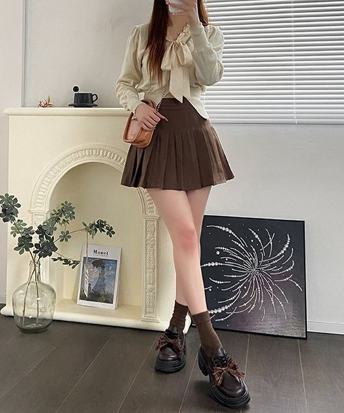 Miniministore(ミニミニストア)の「チェックリボン厚底ローファーレースアップ(ローファー・レディース・ブラック/ブラウン・22.5cm/24.5cm/24.0cm/23.5cm/23.0cm)」の12枚目の写真
