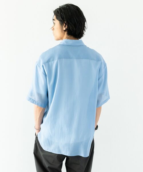 CRAFT STANDARD BOUTIQUE(クラフトスタンダードブティック)の「シアー半袖シャツ(シャツ/ブラウス・メンズ・ブルー/ブラック/ベージュ・M/L)」の18枚目の写真