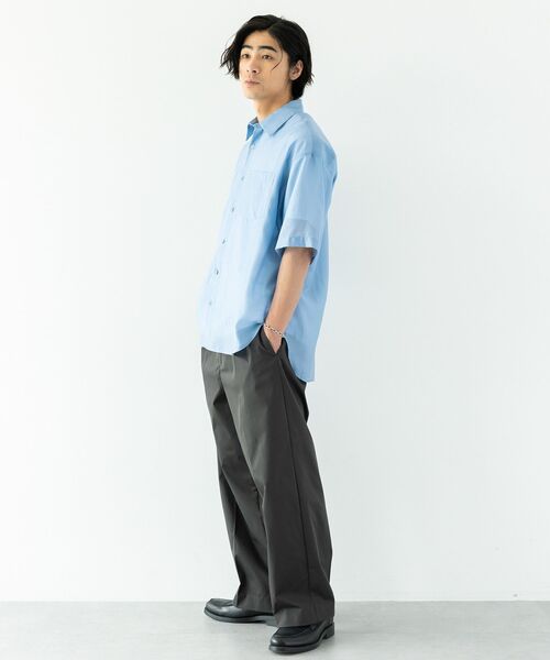 CRAFT STANDARD BOUTIQUE(クラフトスタンダードブティック)の「シアー半袖シャツ(シャツ/ブラウス・メンズ・ブルー/ブラック/ベージュ・M/L)」の20枚目の写真