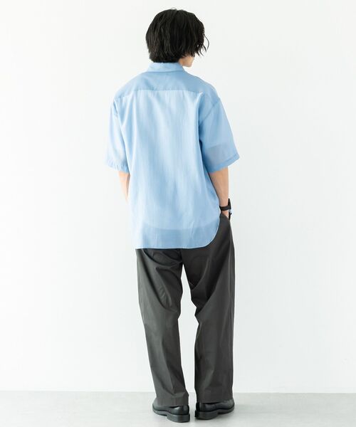 CRAFT STANDARD BOUTIQUE(クラフトスタンダードブティック)の「シアー半袖シャツ(シャツ/ブラウス・メンズ・ブルー/ブラック/ベージュ・M/L)」の21枚目の写真