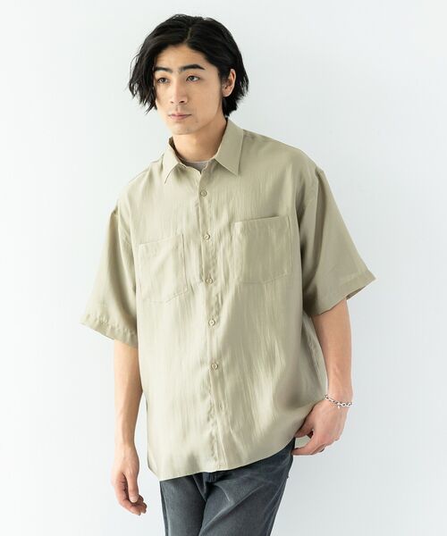 CRAFT STANDARD BOUTIQUE(クラフトスタンダードブティック)の「シアー半袖シャツ(シャツ/ブラウス・メンズ・ブルー/ブラック/ベージュ・M/L)」の22枚目の写真