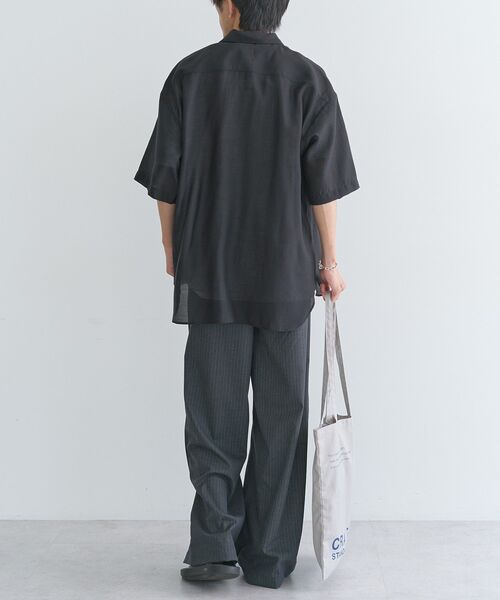 CRAFT STANDARD BOUTIQUE(クラフトスタンダードブティック)の「シアー半袖シャツ(シャツ/ブラウス・メンズ・ブルー/ブラック/ベージュ・M/L)」の7枚目の写真