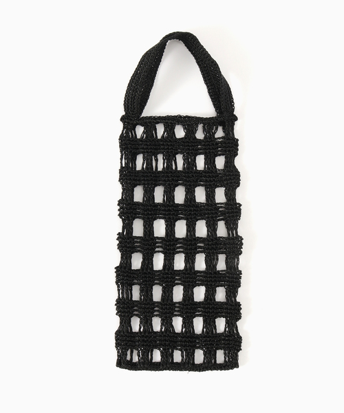 journal standard Furniture (ジャーナルスタンダードファニチャー)の「JSF CROCHET BOTTLE TOTE ボトルトートバッグ(トートバッグ・レディース・ブラック/レッド・FREE)」の3枚目の写真