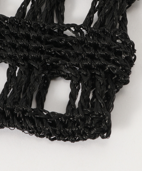 journal standard Furniture (ジャーナルスタンダードファニチャー)の「JSF CROCHET BOTTLE TOTE ボトルトートバッグ(トートバッグ・レディース・ブラック/レッド・FREE)」の8枚目の写真