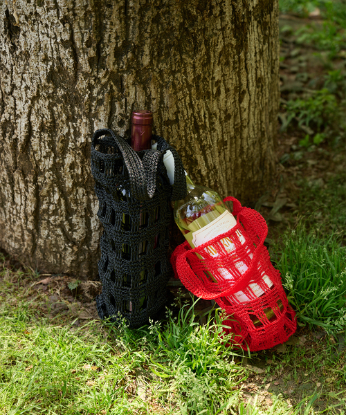 journal standard Furniture (ジャーナルスタンダードファニチャー)の「JSF CROCHET BOTTLE TOTE ボトルトートバッグ(トートバッグ・レディース・ブラック/レッド・FREE)」の13枚目の写真