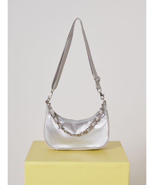 LeSportsac(レスポートサック)の「【SNIDEL×LeSportsac】CHAIN SM CONV HOBO(ショルダーバッグ・レディース・シルバー/イエロー/ブラック・F)」の3枚目の写真