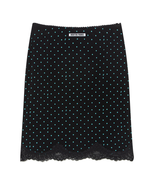HIGHTIDEFRANKIE（ハイタイドフランキー）の「Lace Ribbon Midi Skirt Black（スカート・レディース・ブラック・FREE）」の12枚目の写真