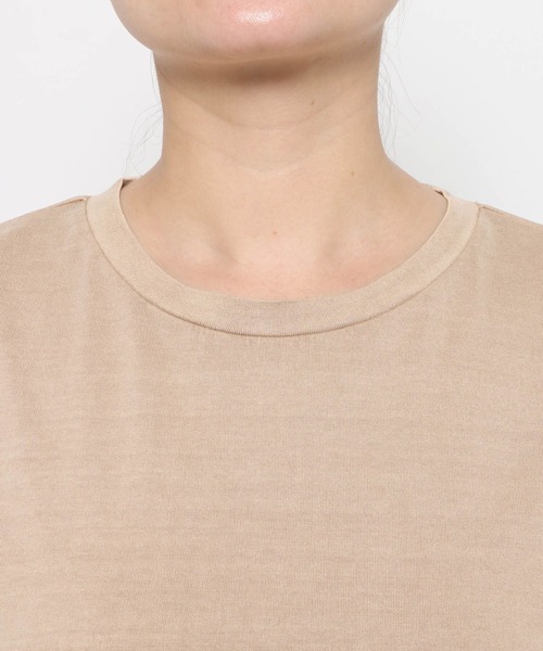 mysty woman（ミスティウーマン）の「ピグメントTシャツ半袖　798492（Tシャツ/カットソー・レディース・ベージュ/チャコールグレー/オフホワイト・FREE）」の13枚目の写真