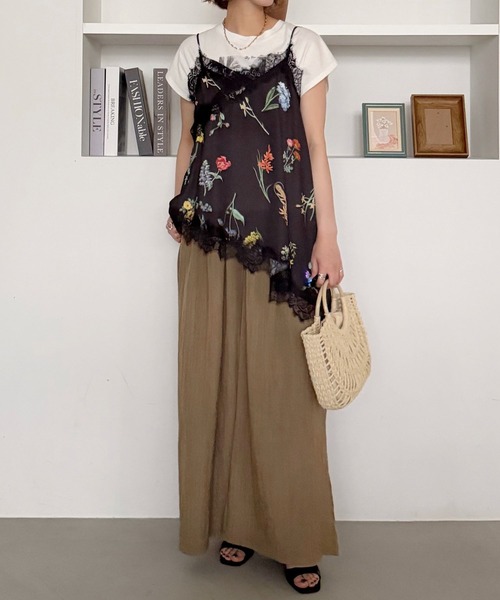 mysty woman(ミスティウーマン)の「ピグメントTシャツ半袖 798492(Tシャツ/カットソー・レディース・ベージュ/チャコールグレー/オフホワイト・FREE)」の20枚目の写真