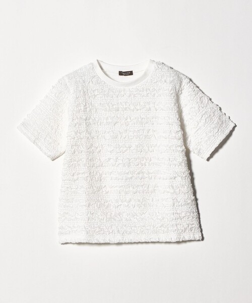 A DAY IN THE LIFE UNITED ARROWS(アデイインザライフユナイテッドアローズ)の「シャーリングボーダー ショートスリーブカットソー<A DAY IN THE LIFE>(Tシャツ/カットソー・レディース・ブラック/イエロー/オフホワイト・FREE)」の2枚目の写真
