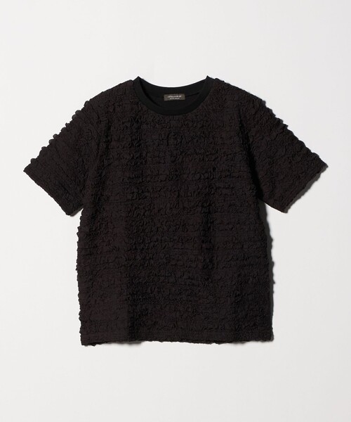 A DAY IN THE LIFE UNITED ARROWS(アデイインザライフユナイテッドアローズ)の「シャーリングボーダー ショートスリーブカットソー<A DAY IN THE LIFE>(Tシャツ/カットソー・レディース・ブラック/イエロー/オフホワイト・FREE)」の3枚目の写真