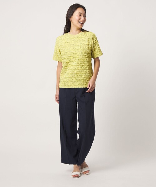 A DAY IN THE LIFE UNITED ARROWS(アデイインザライフユナイテッドアローズ)の「シャーリングボーダー ショートスリーブカットソー<A DAY IN THE LIFE>(Tシャツ/カットソー・レディース・ブラック/イエロー/オフホワイト・FREE)」の11枚目の写真