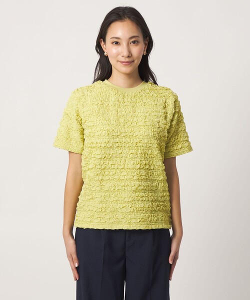 A DAY IN THE LIFE UNITED ARROWS(アデイインザライフユナイテッドアローズ)の「シャーリングボーダー ショートスリーブカットソー<A DAY IN THE LIFE>(Tシャツ/カットソー・レディース・ブラック/イエロー/オフホワイト・FREE)」の12枚目の写真