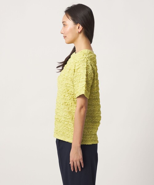 A DAY IN THE LIFE UNITED ARROWS(アデイインザライフユナイテッドアローズ)の「シャーリングボーダー ショートスリーブカットソー<A DAY IN THE LIFE>(Tシャツ/カットソー・レディース・ブラック/イエロー/オフホワイト・FREE)」の13枚目の写真