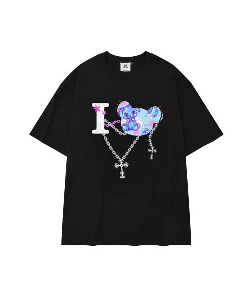 DYSFUNCT(ディスファンクト)の「I LOVE ANGEL RABBITS T-SHIRT(BLACK)(Tシャツ/カットソー・レディース・その他・SMALL/MEDIUM/LARGE)」の4枚目の写真